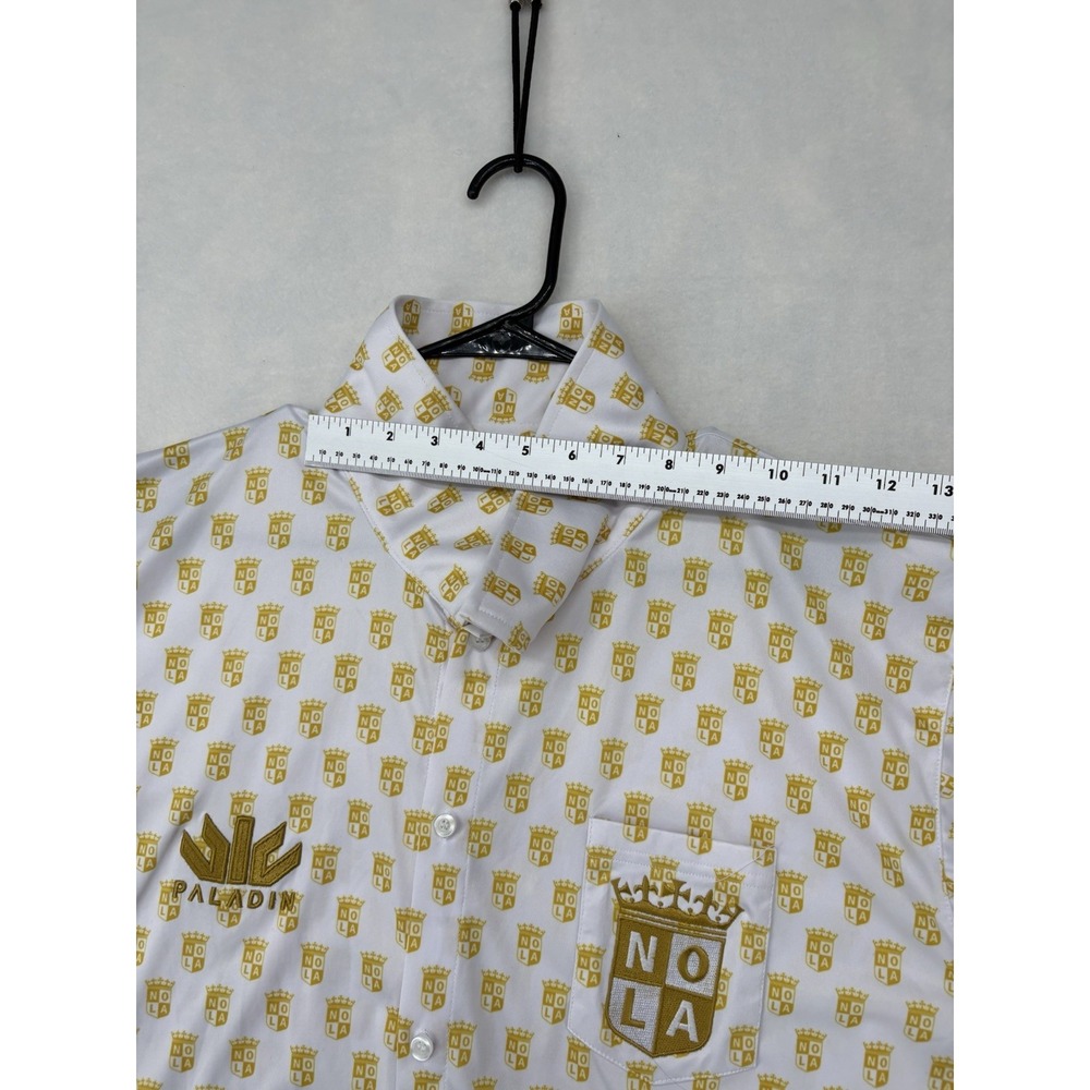 Nola Gold Major Rugby Paladin Shirt Sleeve Button Up Shirt - Picture 9 of 16